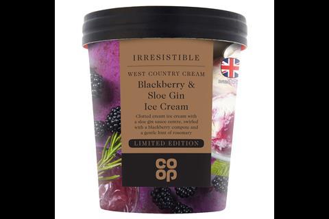 Co-op Blackberry and Sloe Gin Ice Cream